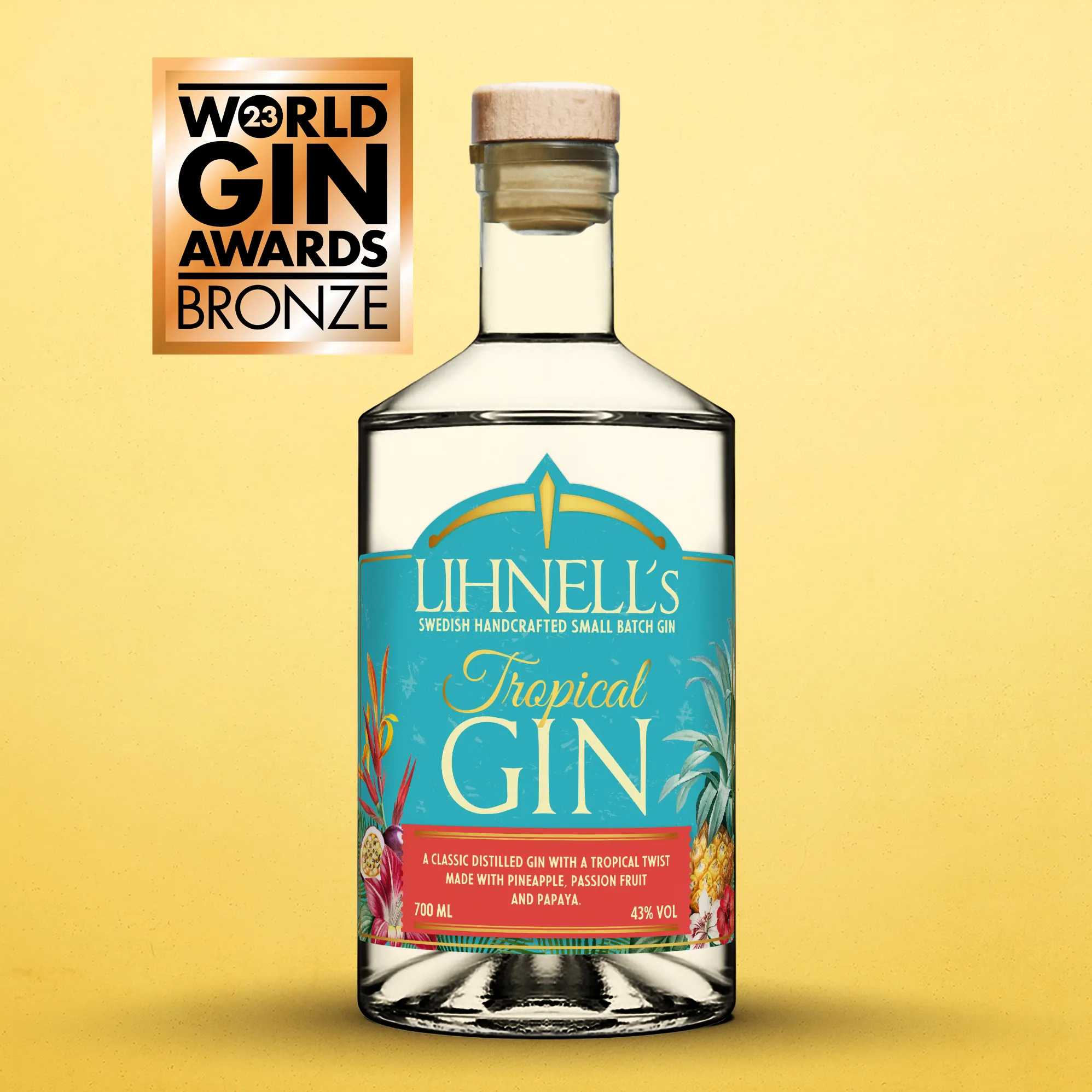 Tropical gin yellow medal